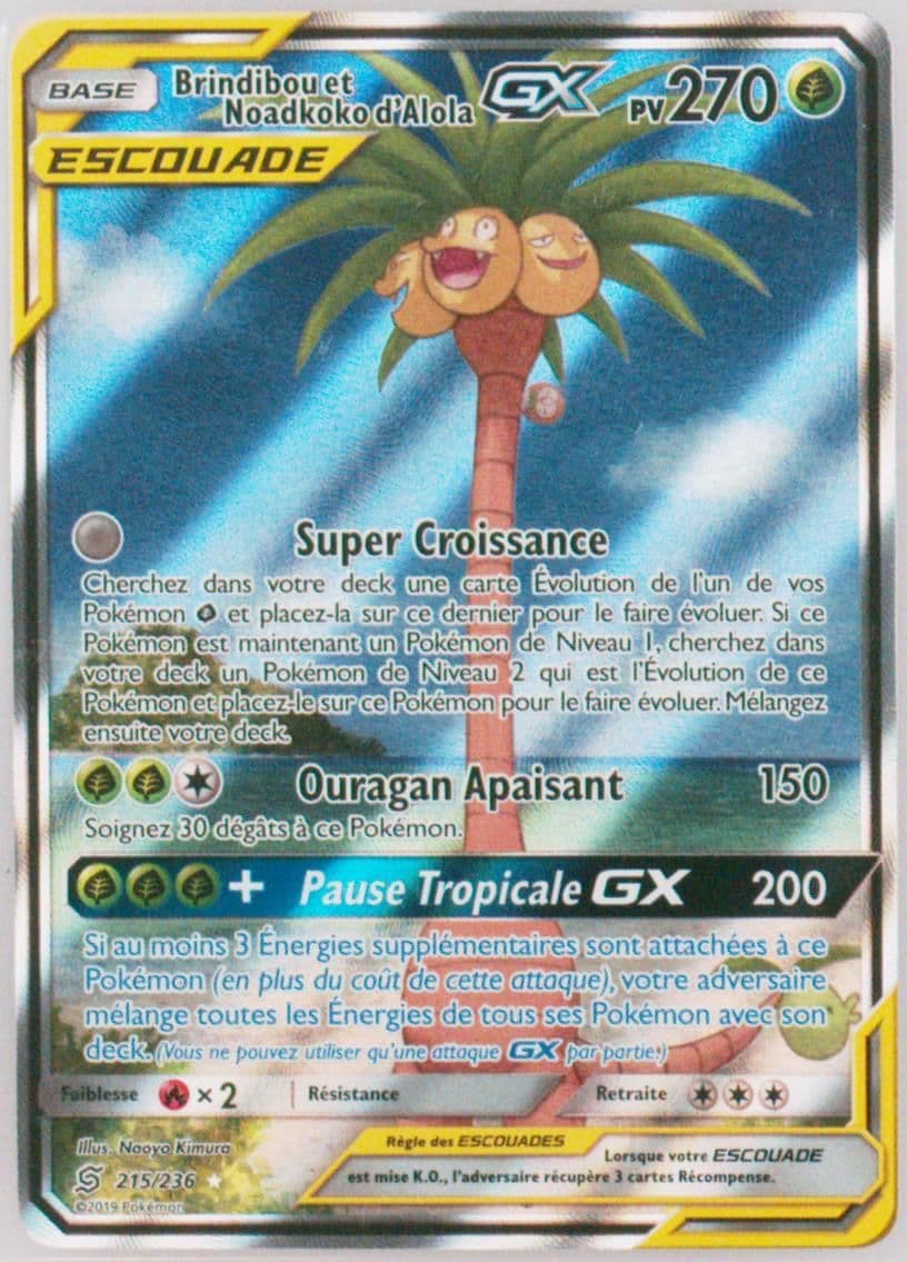 Full Art/Brindibou ET Noadkoko D'Alola GX French (215) 2019 Pokemon Sun & Moon Unified Minds