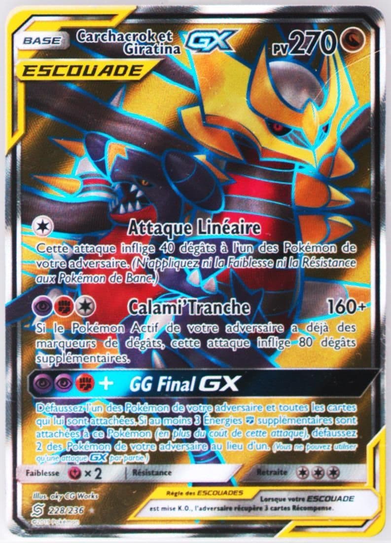 Full Art/Carchacrok ET Giratina GX French (228) 2019 Pokemon Sun & Moon Unified Minds