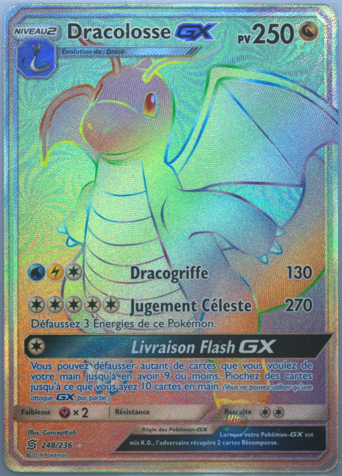 Full Art/Dracolosse GX French-Secret (248) 2019 Pokemon Sun & Moon Unified Minds