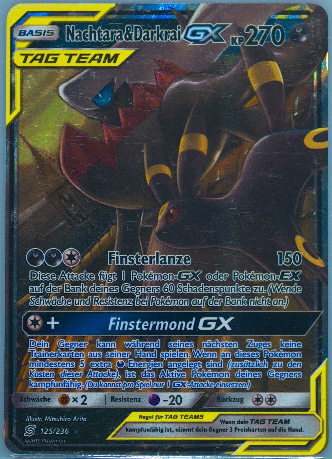 Nachtara & Darkrai GX German (125) 2019 Pokemon Sun & Moon Unified Minds