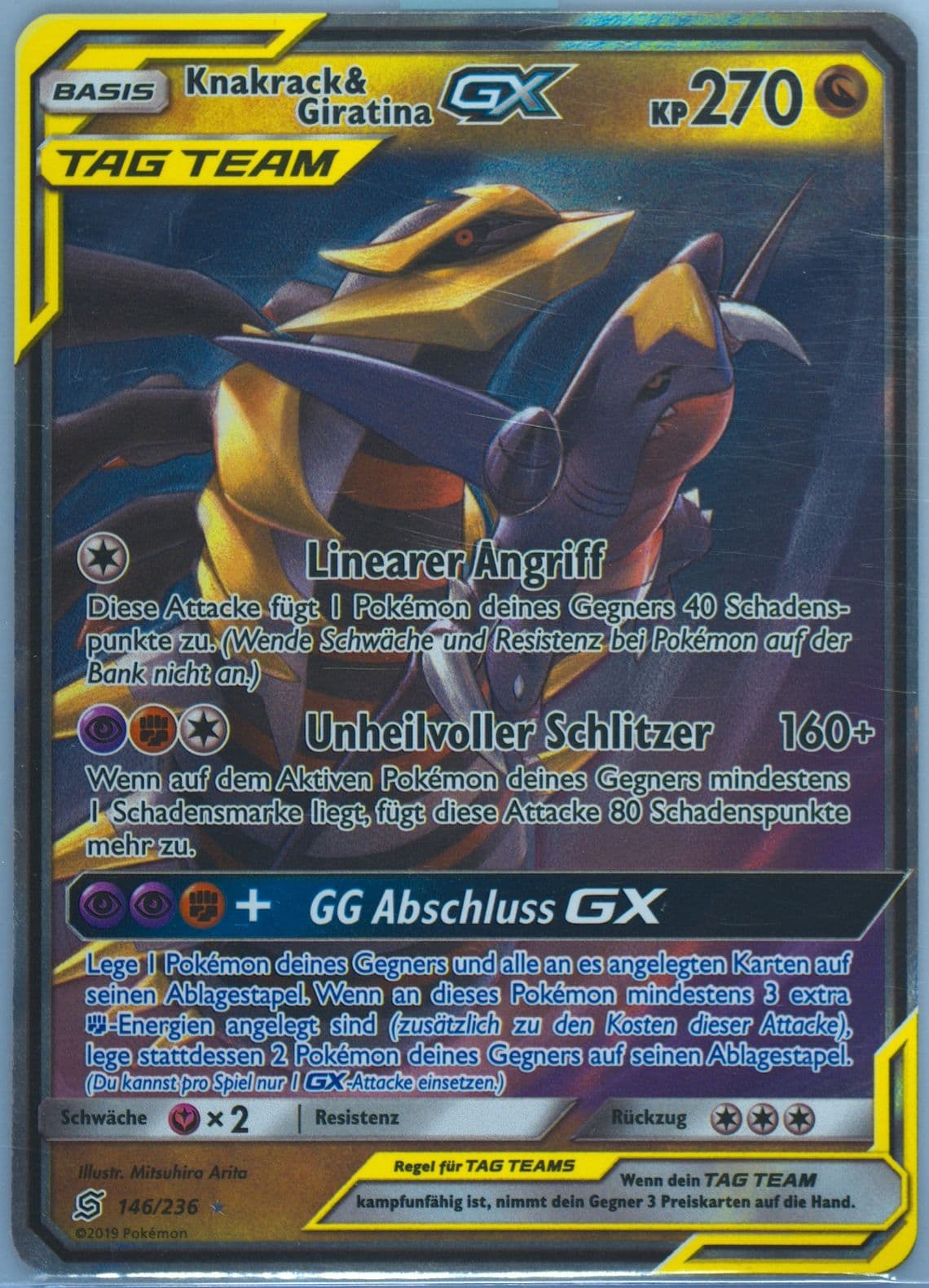 Knakrack & Giratina GX German (146) 2019 Pokemon Sun & Moon Unified Minds