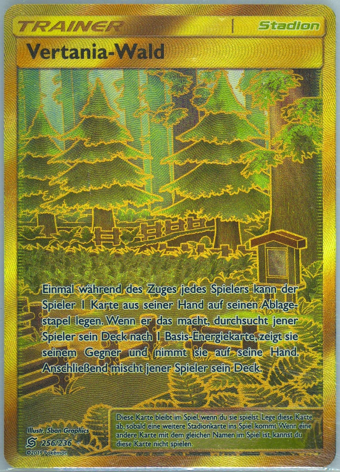 Full Art/Vertania-Wald German-Secret (256) 2019 Pokemon Sun & Moon Unified Minds