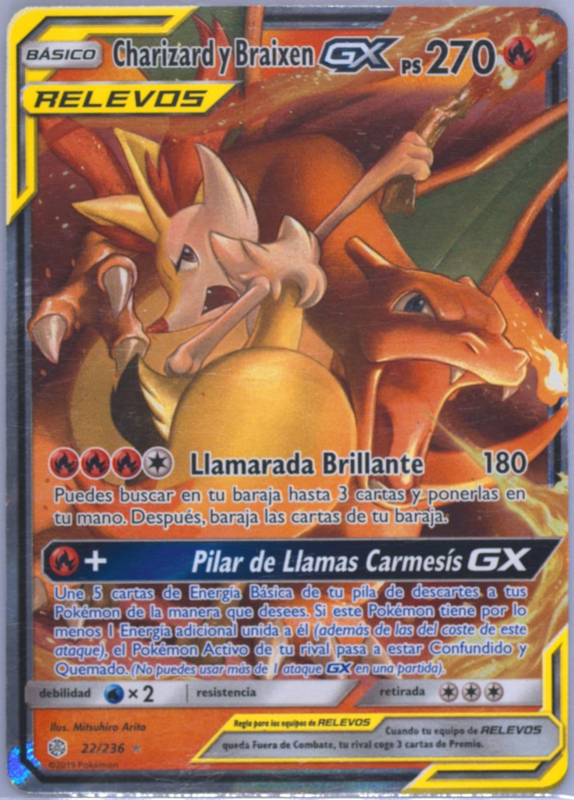 Charizard Y Braixen GX Spanish (22) 2019 Pokemon Sun & Moon Cosmic Eclipse