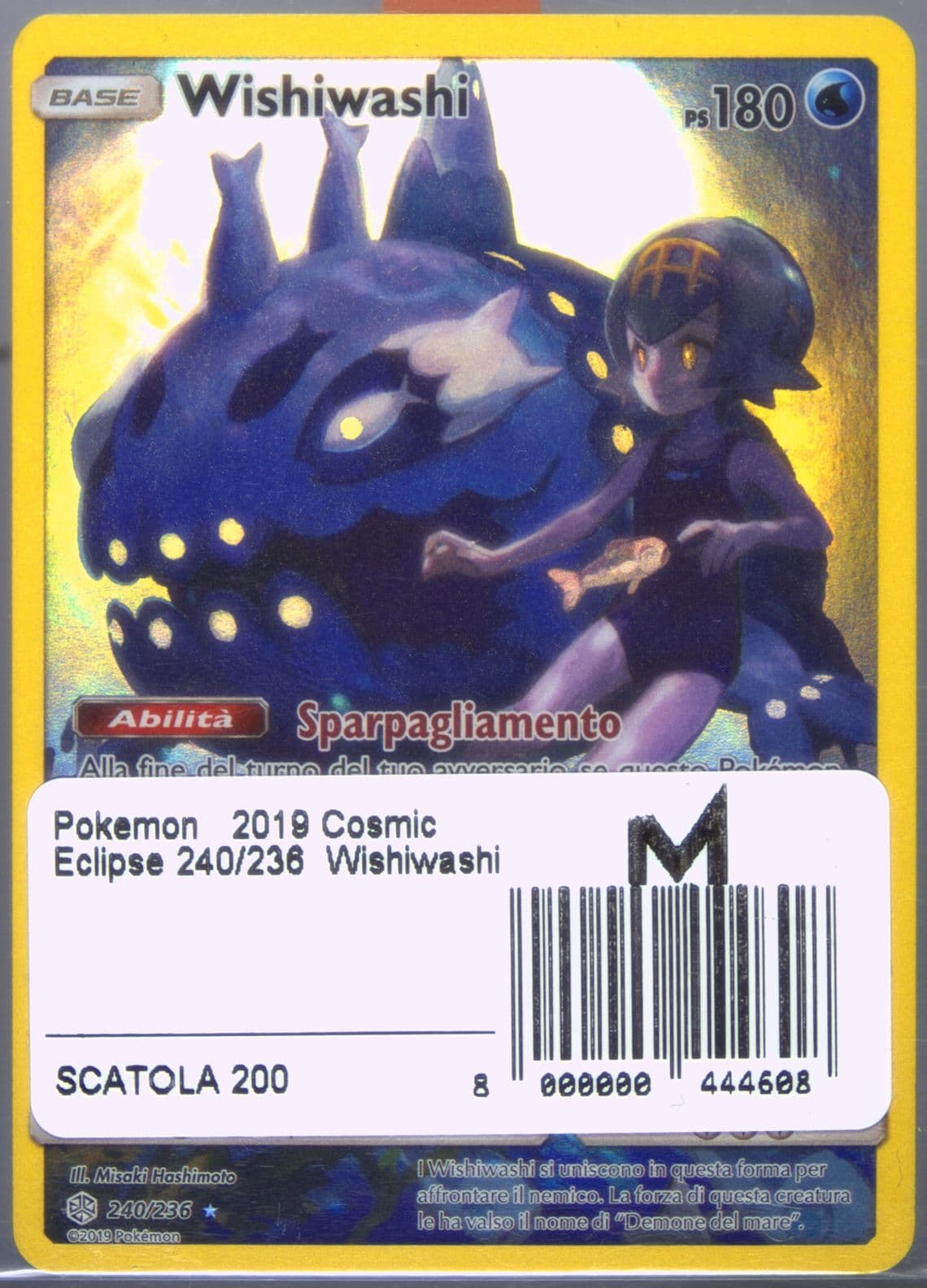 Full Art/Wishiwashi Italian-Secret (240) 2019 Pokemon Sun & Moon Cosmic Eclipse