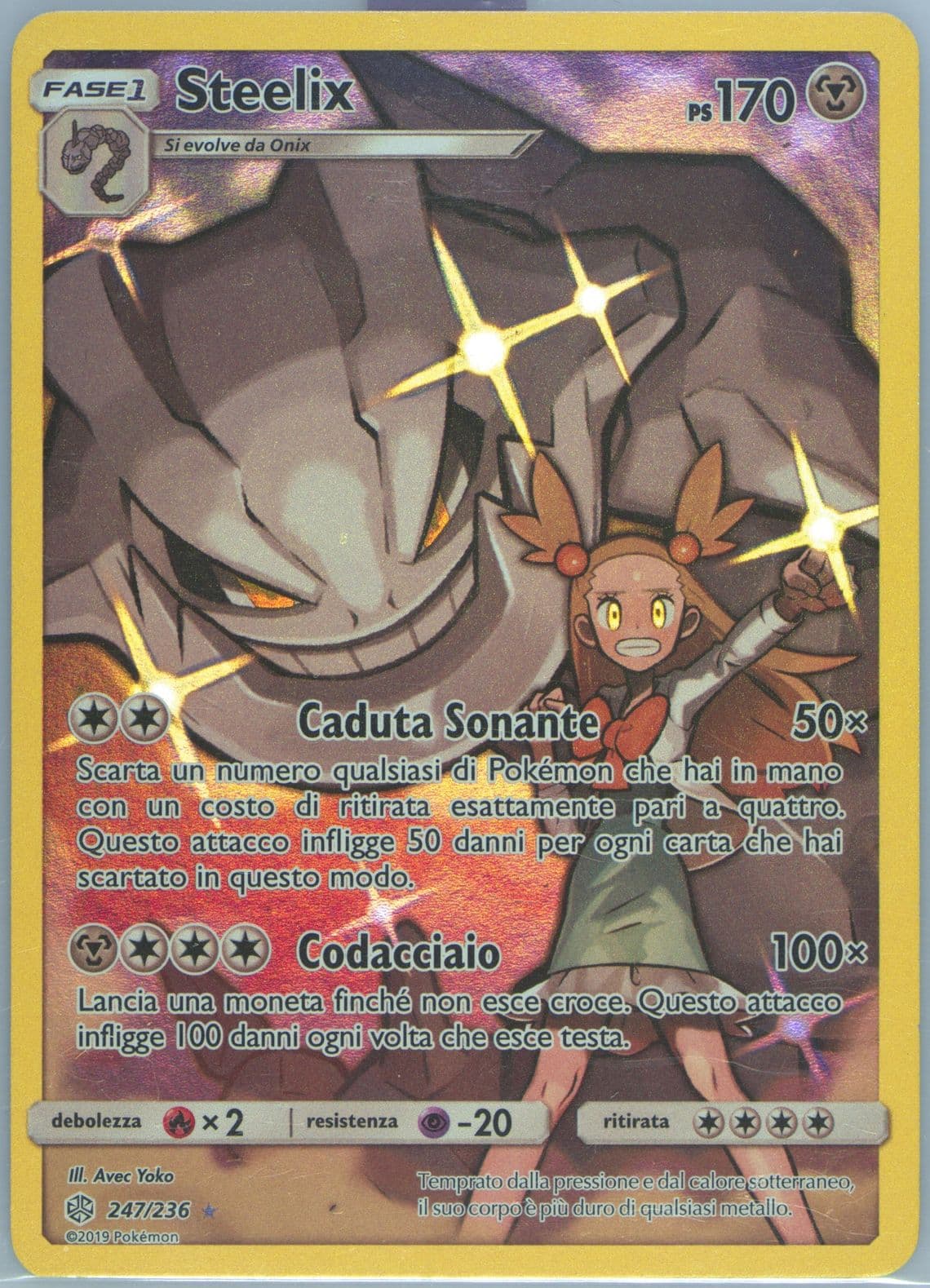 Full Art/Steelix Italian-Secret (247) 2019 Pokemon Sun & Moon Cosmic Eclipse