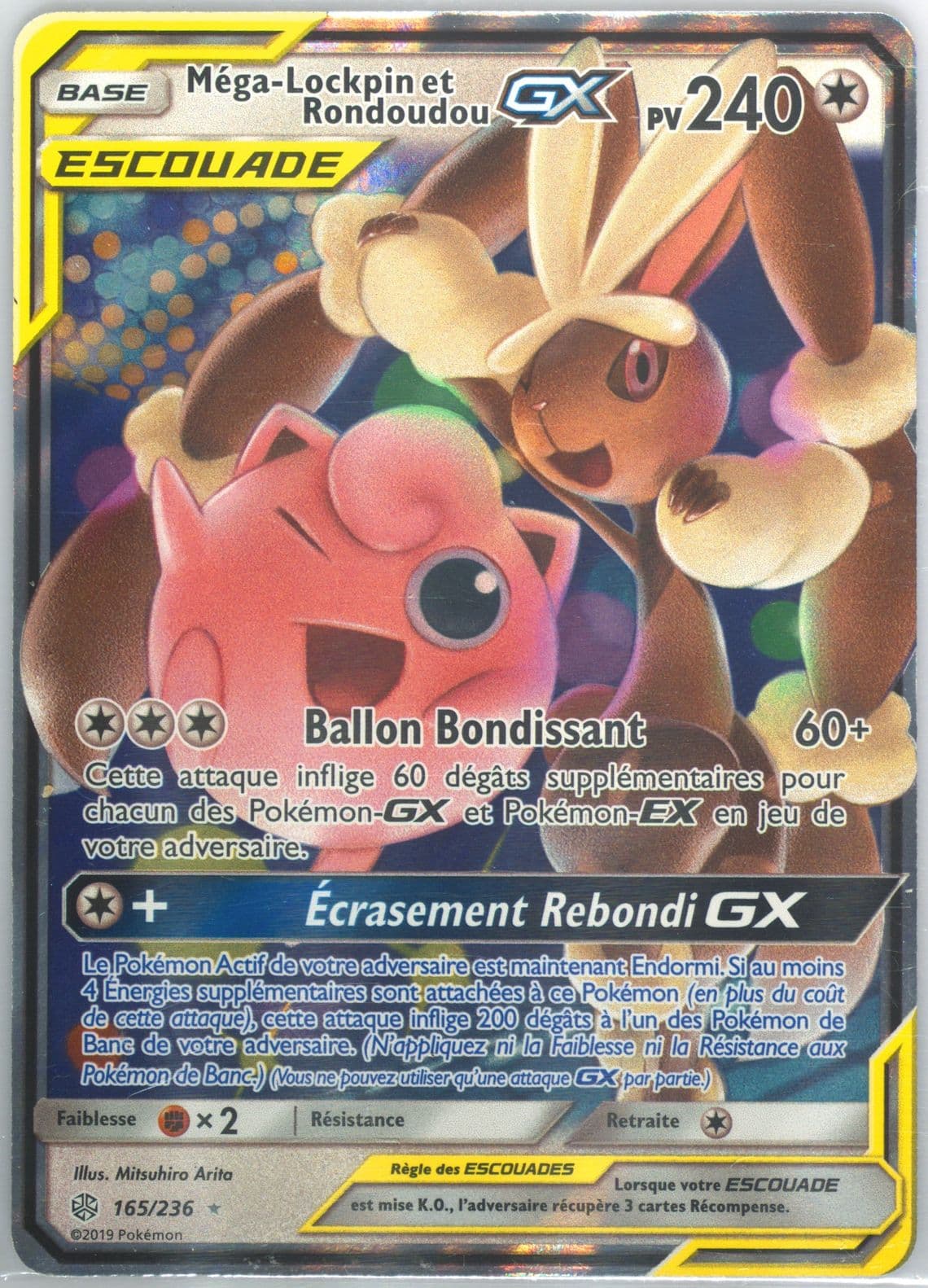 Mega-Lockpin ET Rondoudou GX French (165) 2019 Pokemon Sun & Moon Cosmic Eclipse