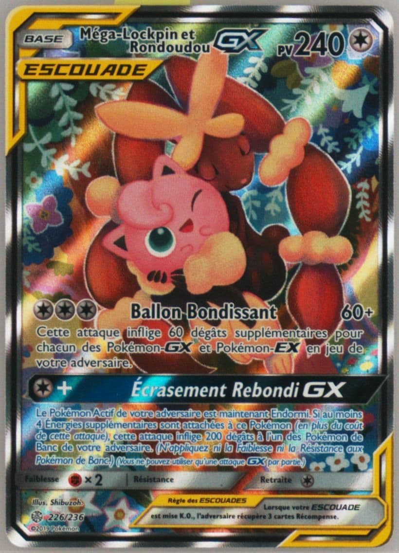 Full Art/Mega-Lockpin ET Rondoudou GX French (226) 2019 Pokemon Sun & Moon Cosmic Eclipse