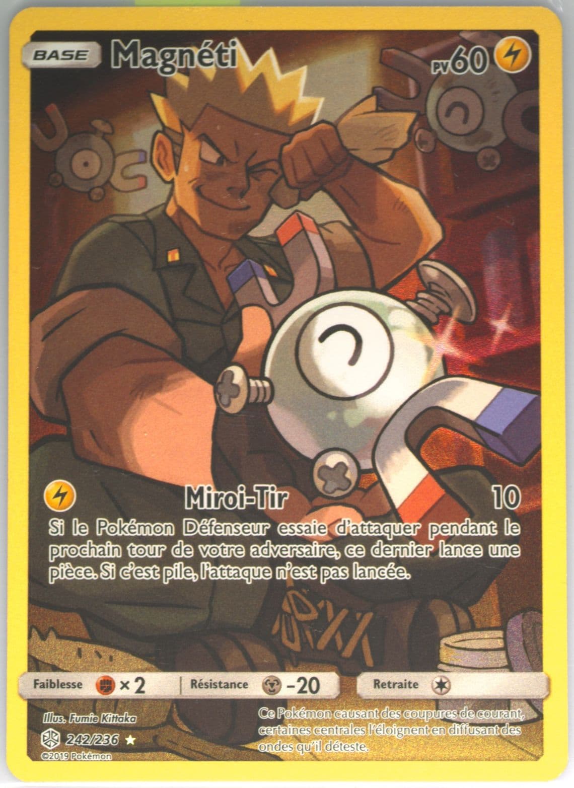 Full Art/Magneti French-Secret (242) 2019 Pokemon Sun & Moon Cosmic Eclipse