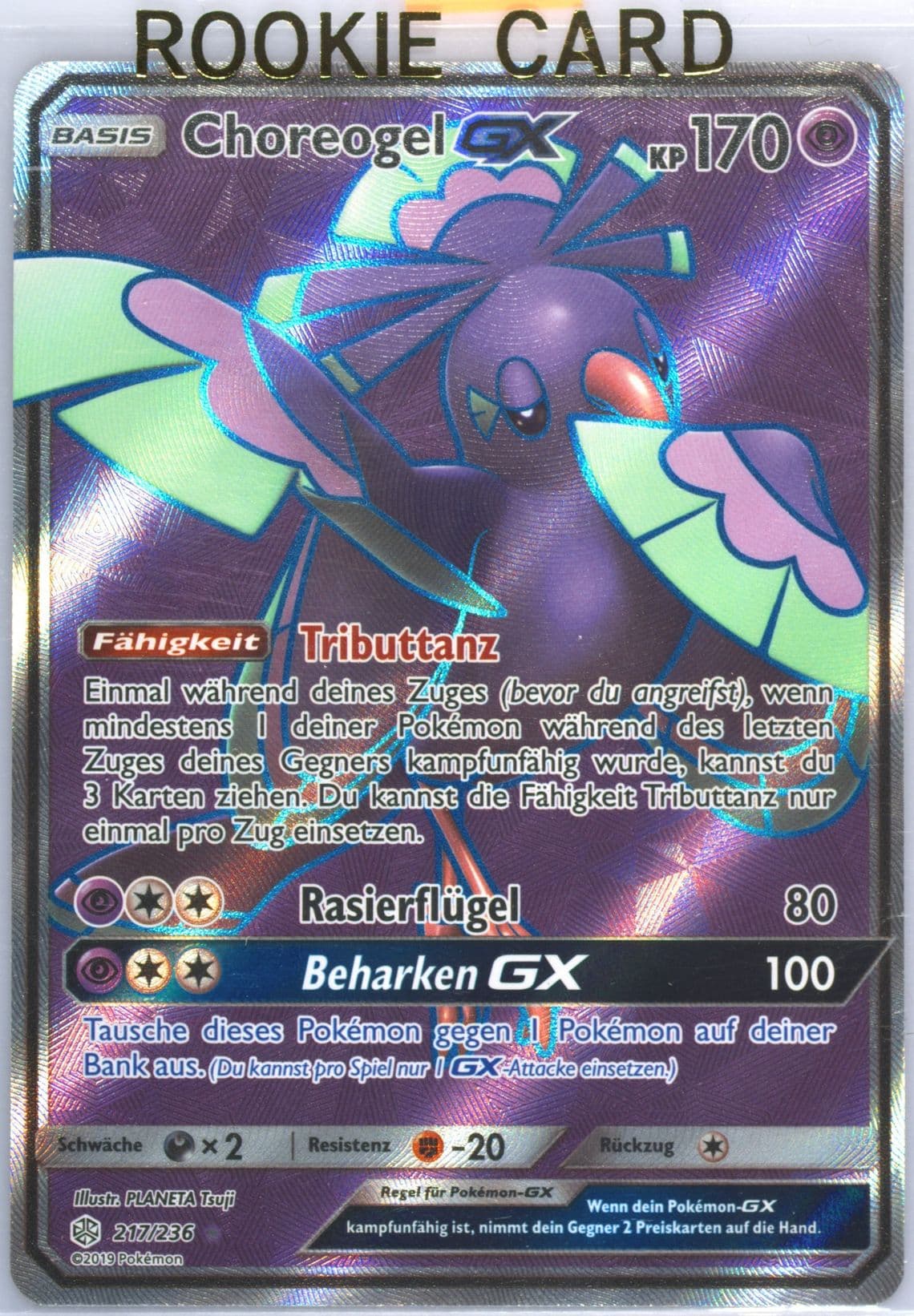 Full Art/Choreogel GX German (217) 2019 Pokemon Sun & Moon Cosmic Eclipse
