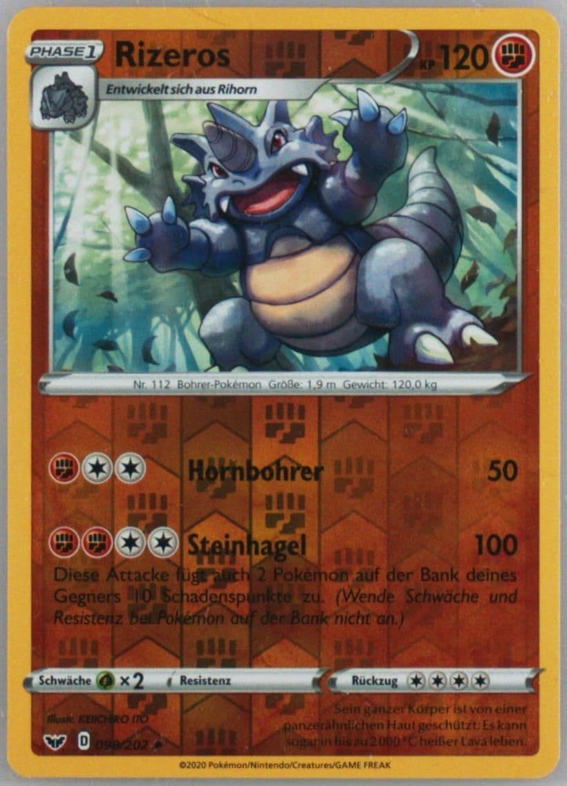 Rizeros-Reverse Foil German (098) 2020 Pokemon Sword & Shield