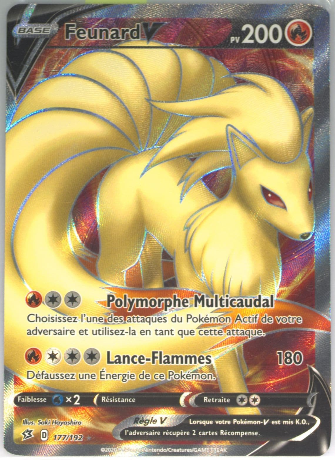 Full Art/Feunard V French (177) 2020 Pokemon Sword & Shield Rebel Clash