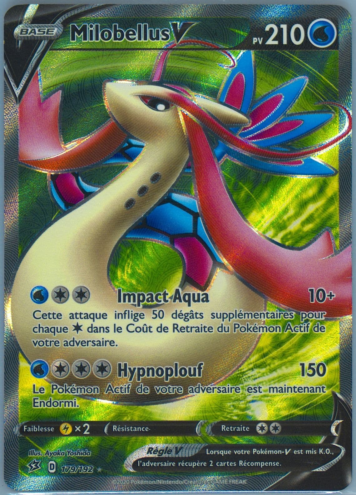 Full Art/Milobellus V French (179) 2020 Pokemon Sword & Shield Rebel Clash