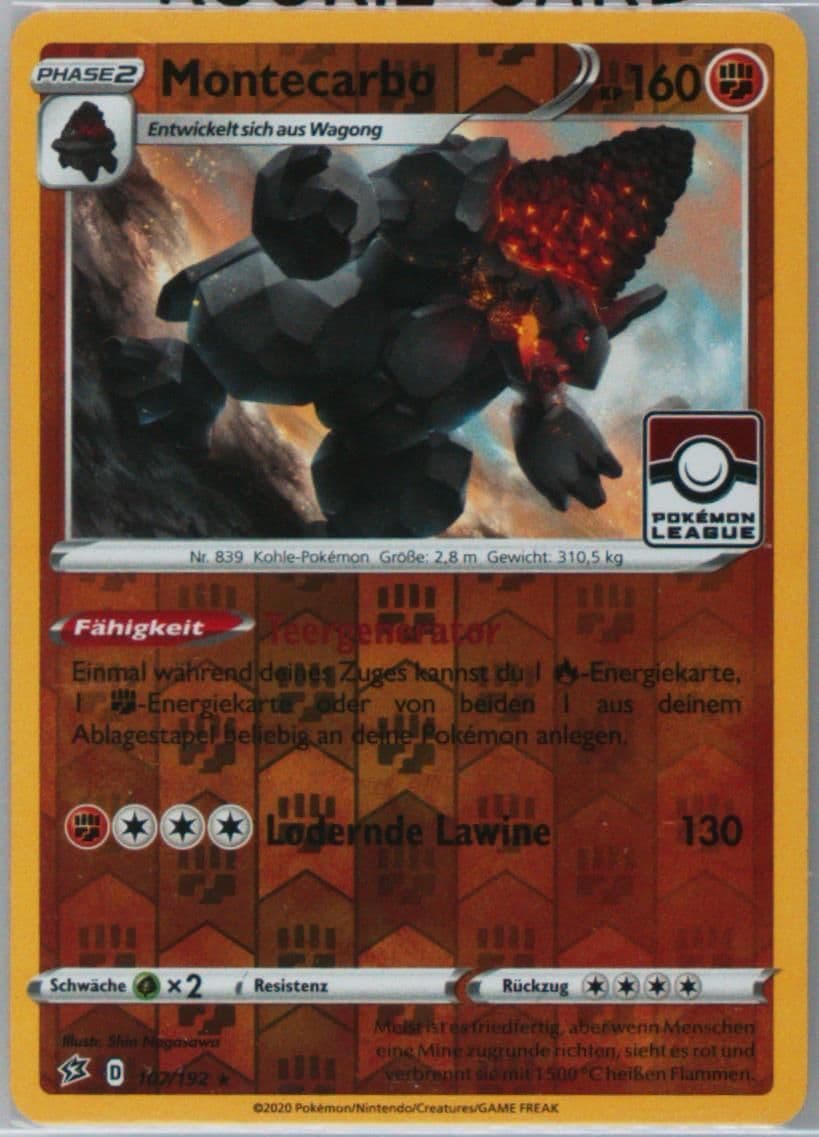 Montecarbo-Reverse Foil German (107) 2020 Pokemon Sword & Shield Rebel Clash