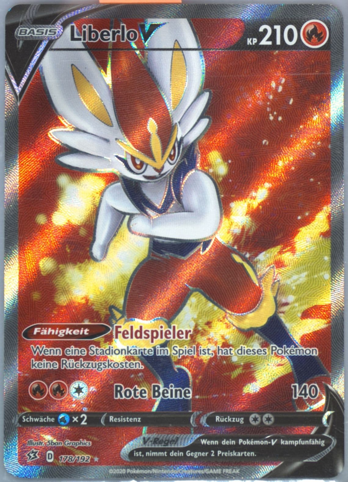 Full Art/Liberlo V German (178) 2020 Pokemon Sword & Shield Rebel Clash