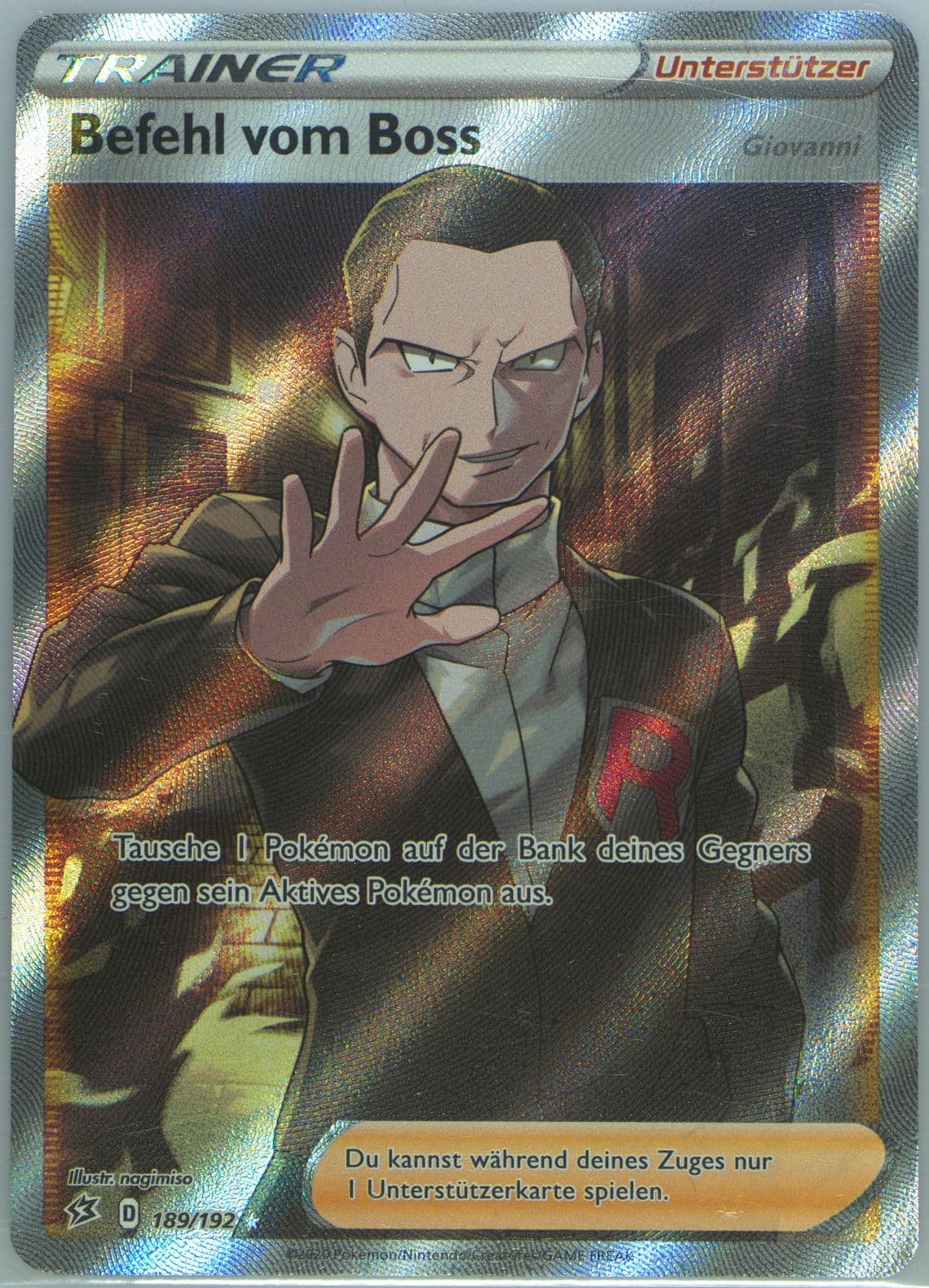 Full Art/Befehl Vom Boss German (189) 2020 Pokemon Sword & Shield Rebel Clash