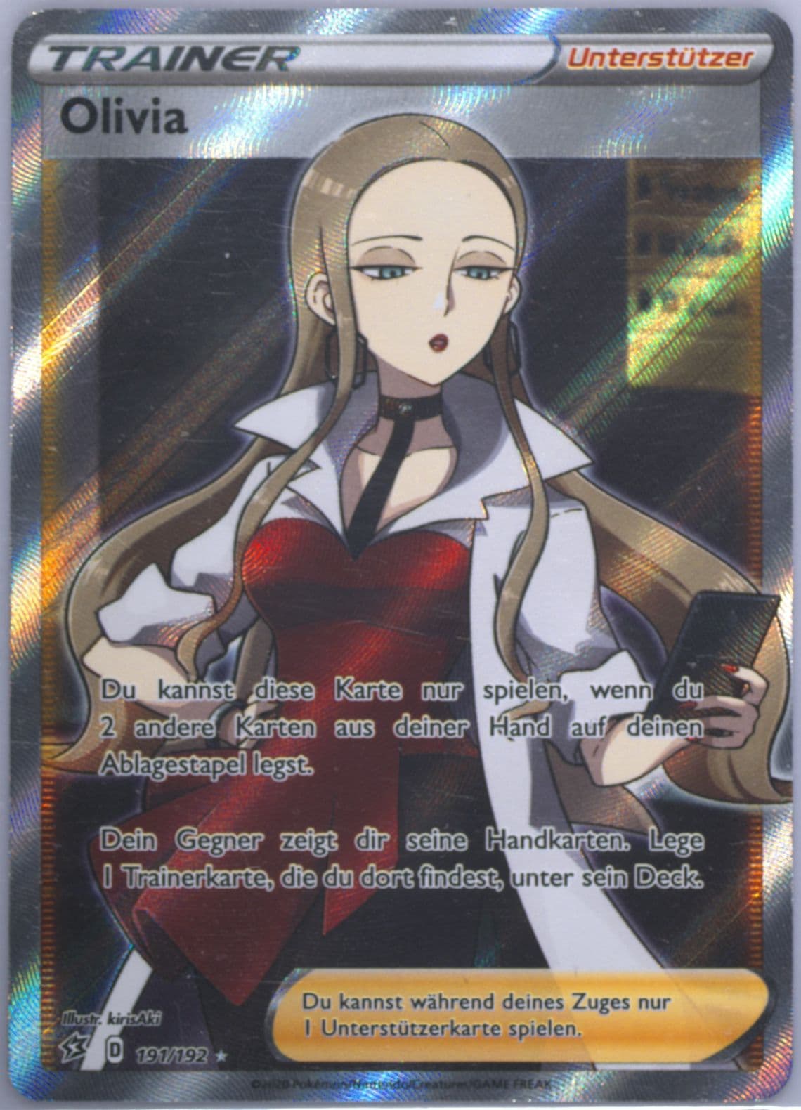 Full Art/Olivia German (191) 2020 Pokemon Sword & Shield Rebel Clash