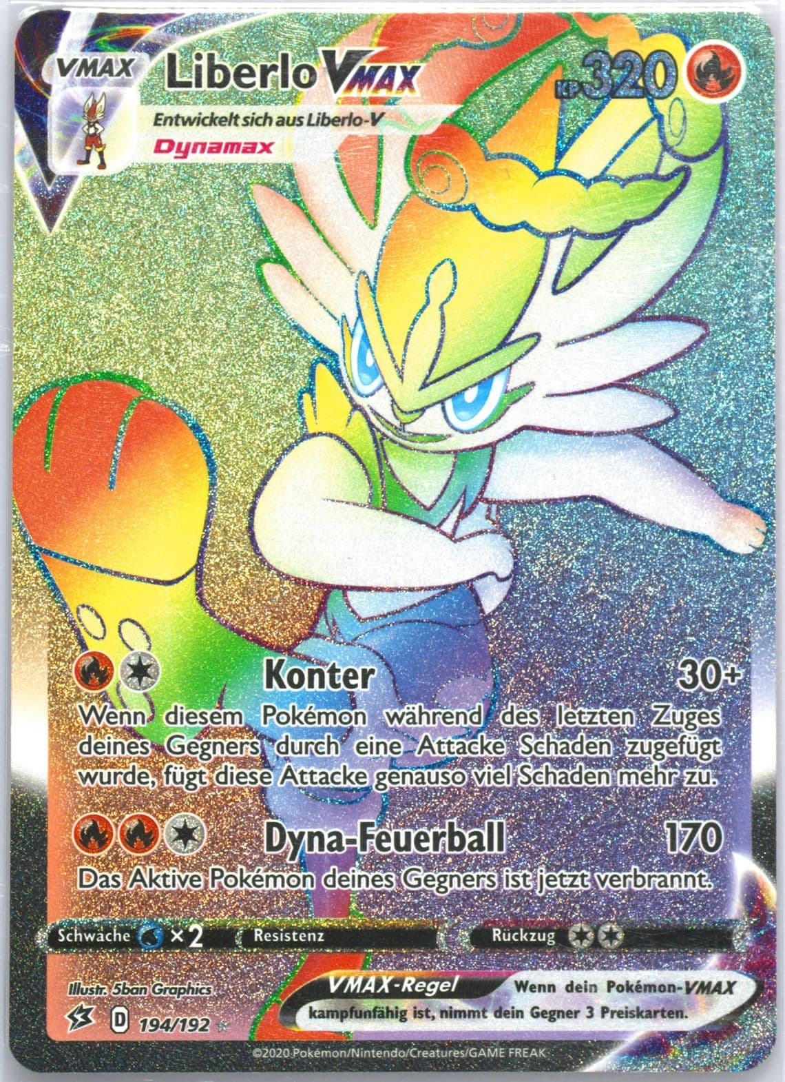 Full Art/Liberlo Vmax German-Secret (194) 2020 Pokemon Sword & Shield Rebel Clash