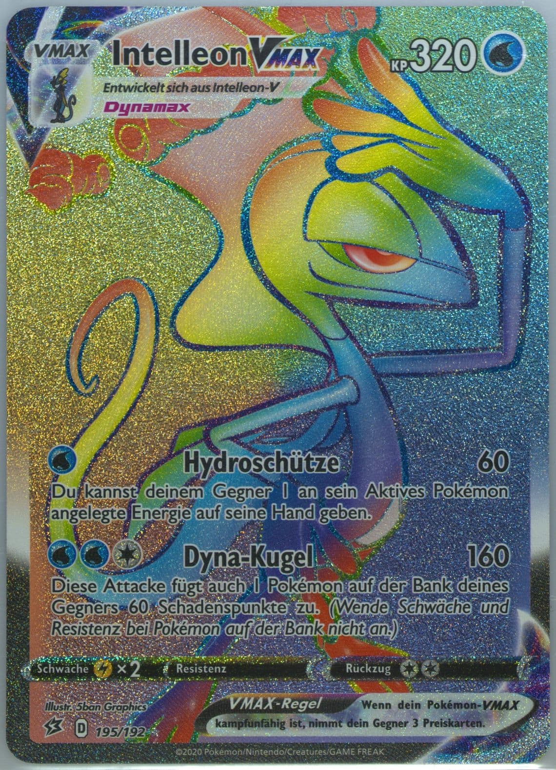 Full Art/Intelleon Vmax German-Secret (195) 2020 Pokemon Sword & Shield Rebel Clash