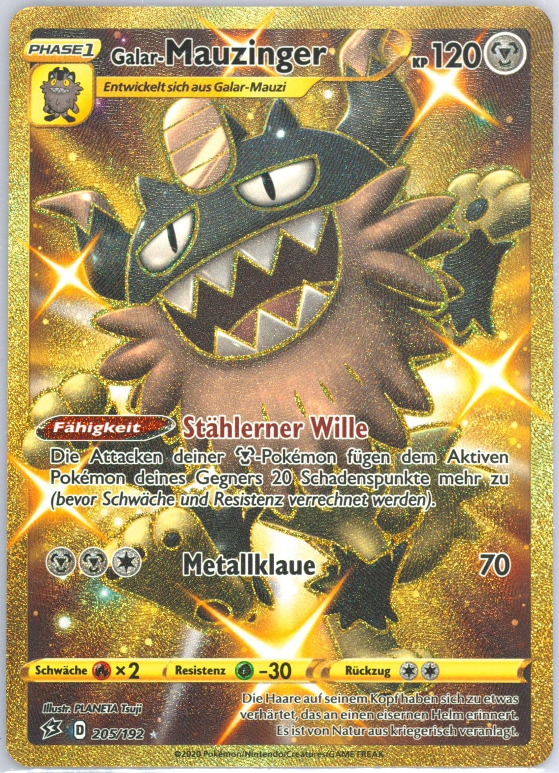 Full Art/Galar-Mauzinger German-Secret (205) 2020 Pokemon Sword & Shield Rebel Clash