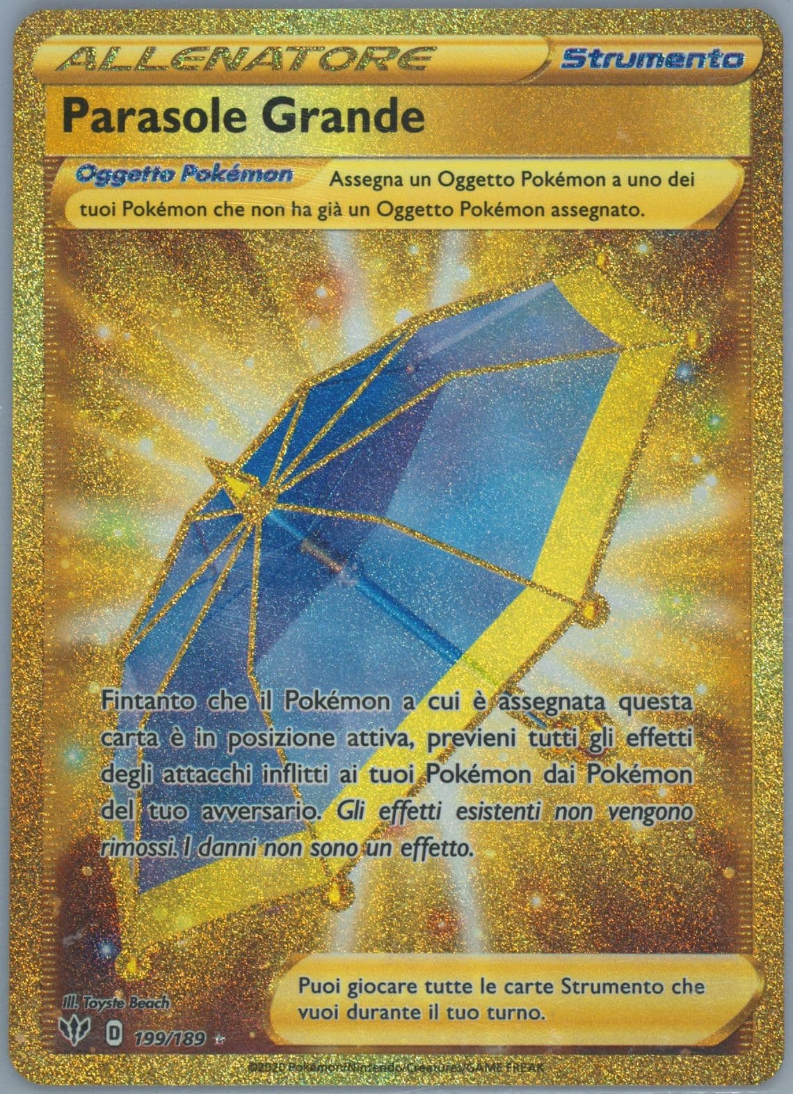 Full Art/Parasole Grande Italian-Secret (199) 2020 Pokemon Sword & Shield Darkness Ablaze