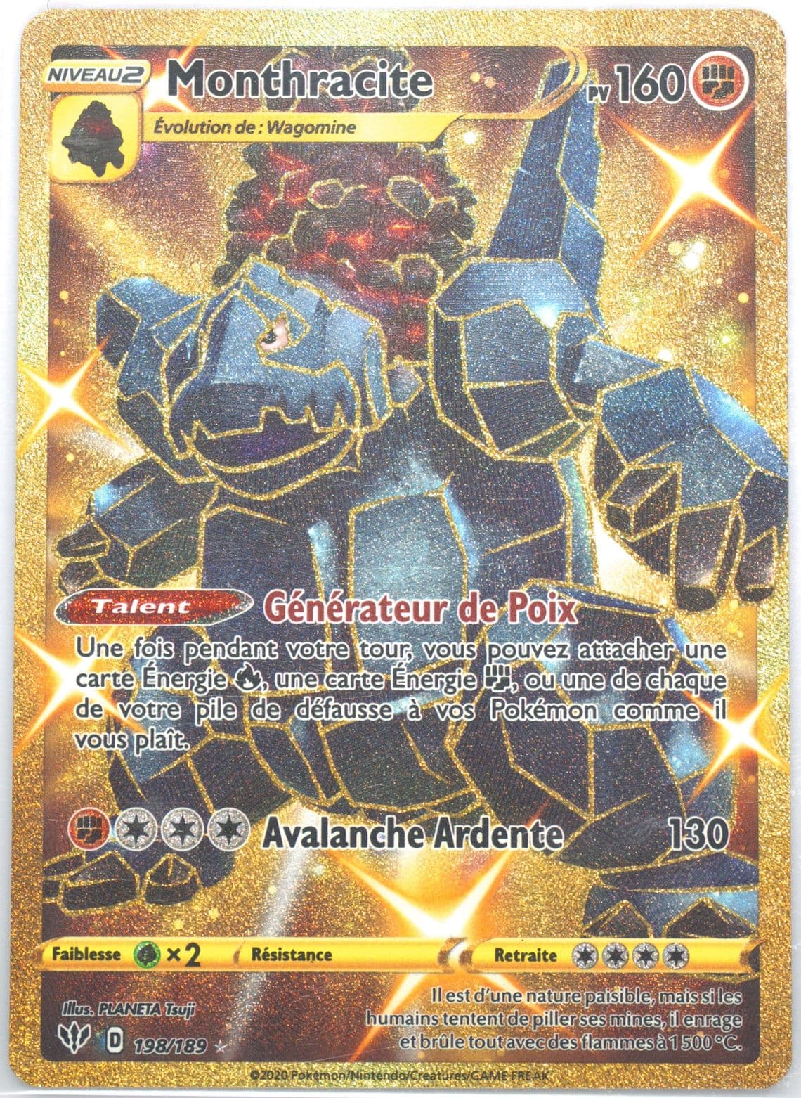 Full Art/Monthracite French-Secret (198) 2020 Pokemon Sword & Shield Darkness Ablaze