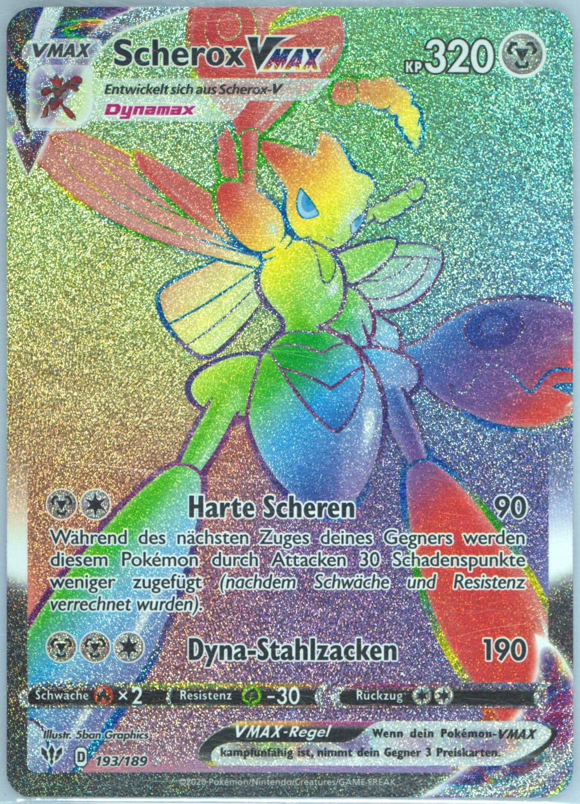 Full Art/Scherox Vmax German-Secret (193) 2020 Pokemon Sword & Shield Darkness Ablaze