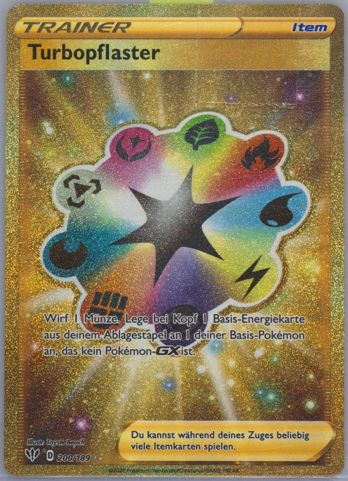 Full Art/Turbopflaster German-Secret (200) 2020 Pokemon Sword & Shield Darkness Ablaze