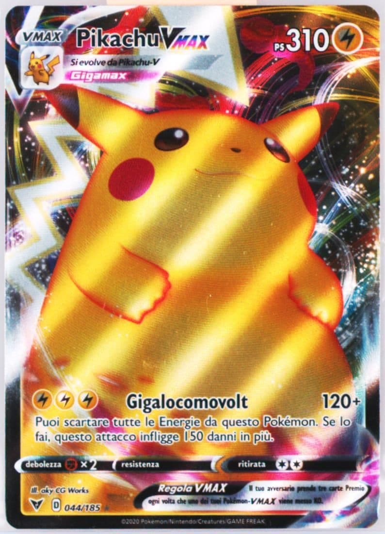 Full Art/Pikachu Vmax Italian (044) 2020 Pokemon Sword & Shield Vivid Voltage