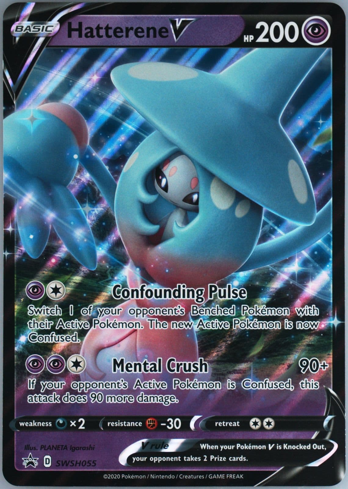 Hatterene V Champion's Path Collection-Jumbo (055) 2020 Pokemon Swsh Black Star Promo