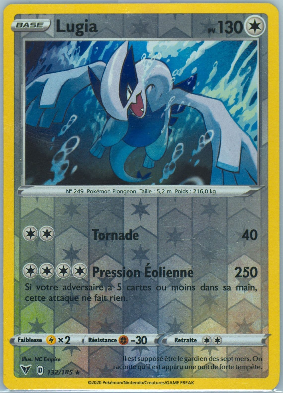 Lugia-Reverse Foil French (132) 2020 Pokemon Sword & Shield Vivid Voltage