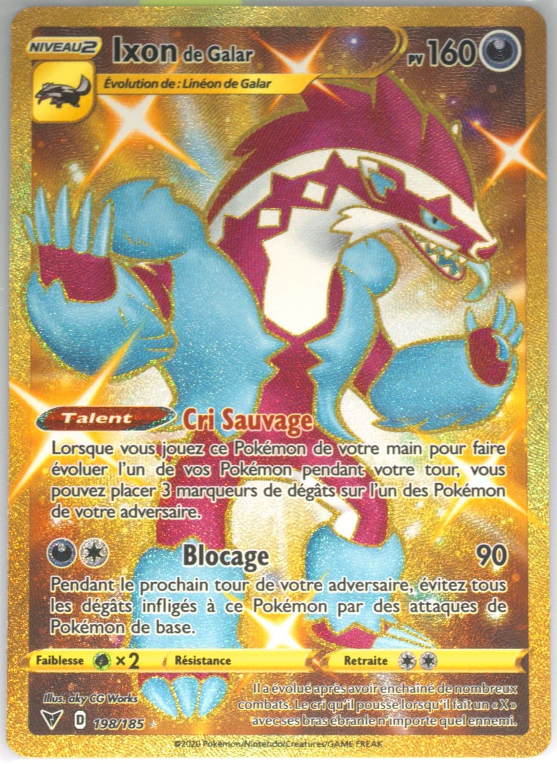Full Art/Ixon de Galar French-Secret (198) 2020 Pokemon Sword & Shield Vivid Voltage