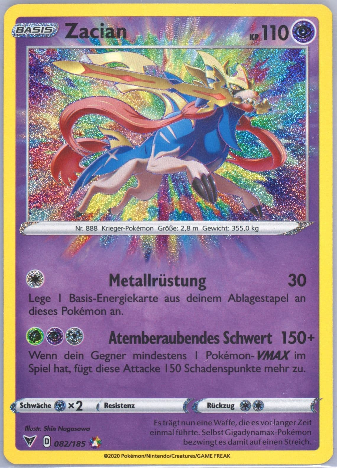 Zacian German (082) 2020 Pokemon Sword & Shield Vivid Voltage