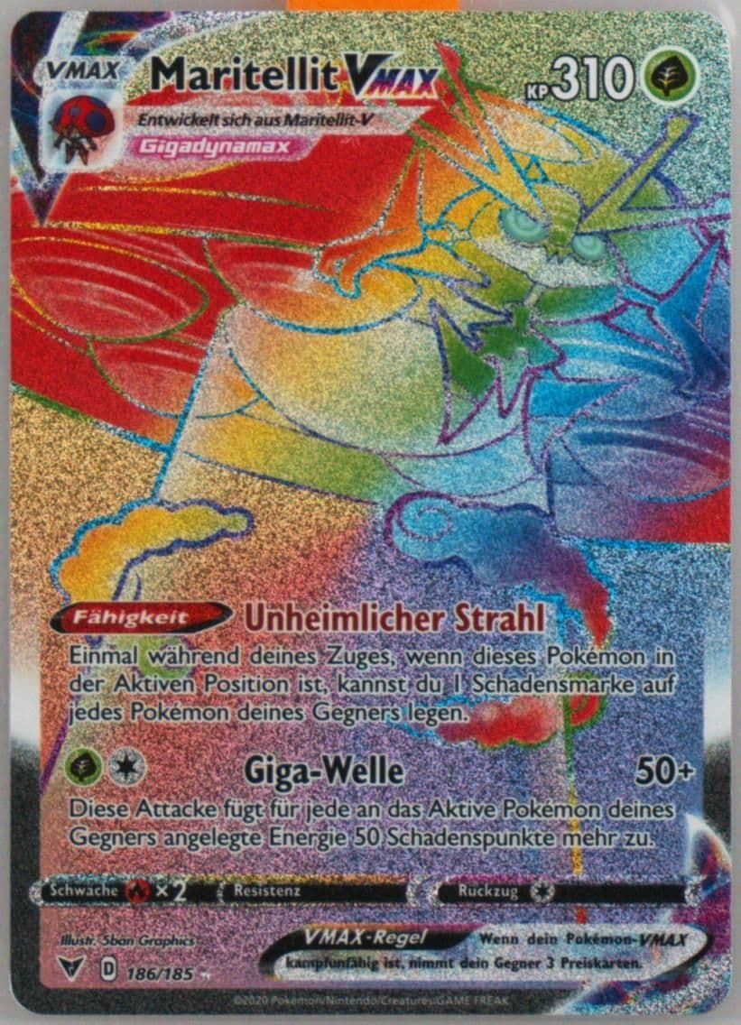 Full Art/Maritellit Vmax German-Secret (186) 2020 Pokemon Sword & Shield Vivid Voltage