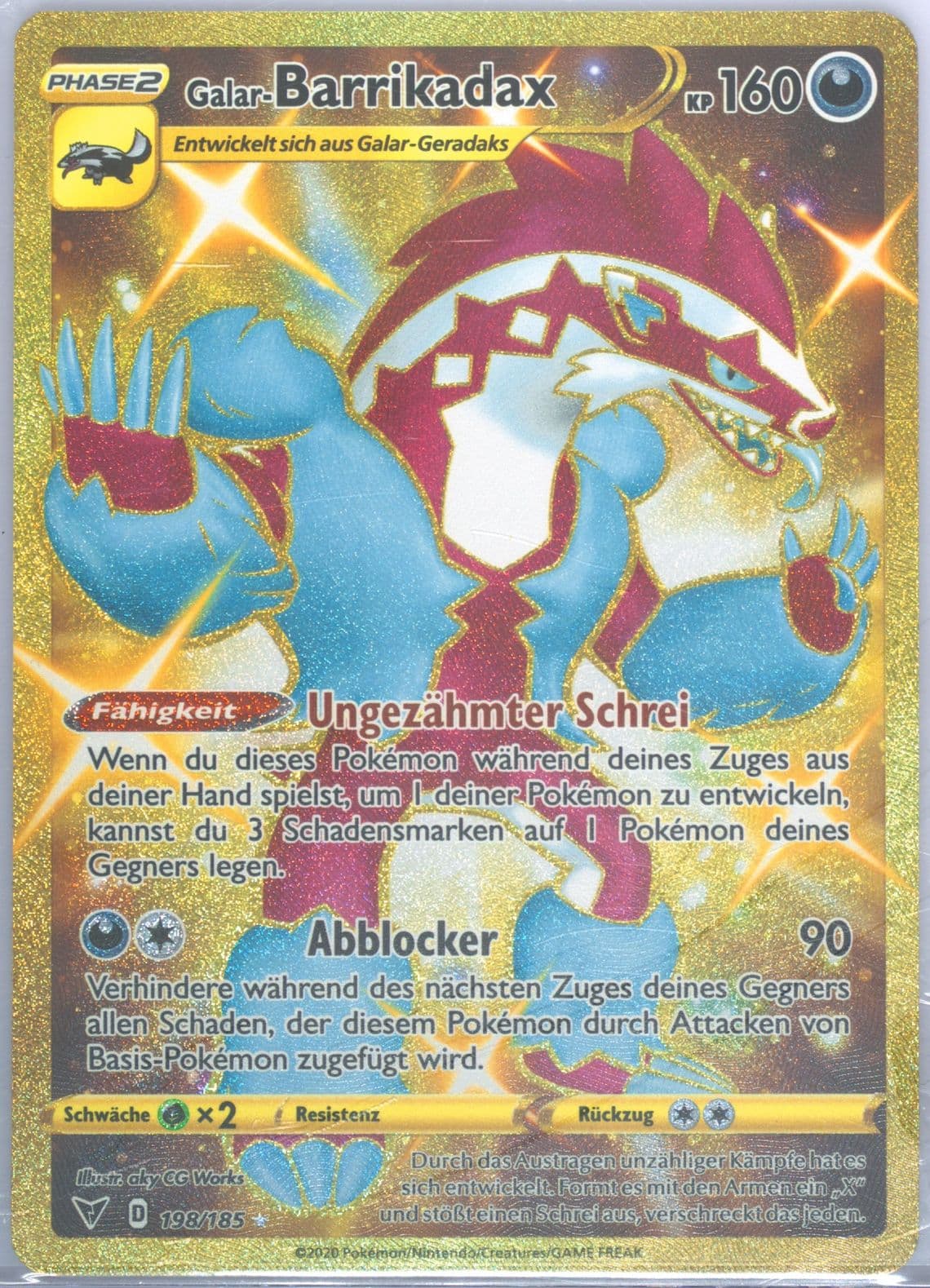 Full Art/Galar-Barrikadax German-Secret (198) 2020 Pokemon Sword & Shield Vivid Voltage