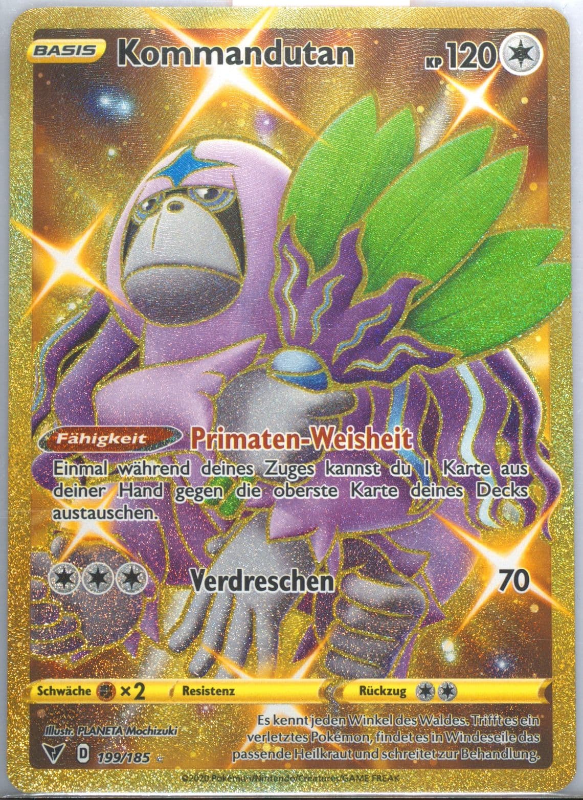 Full Art/Kommandutan German-Secret (199) 2020 Pokemon Sword & Shield Vivid Voltage