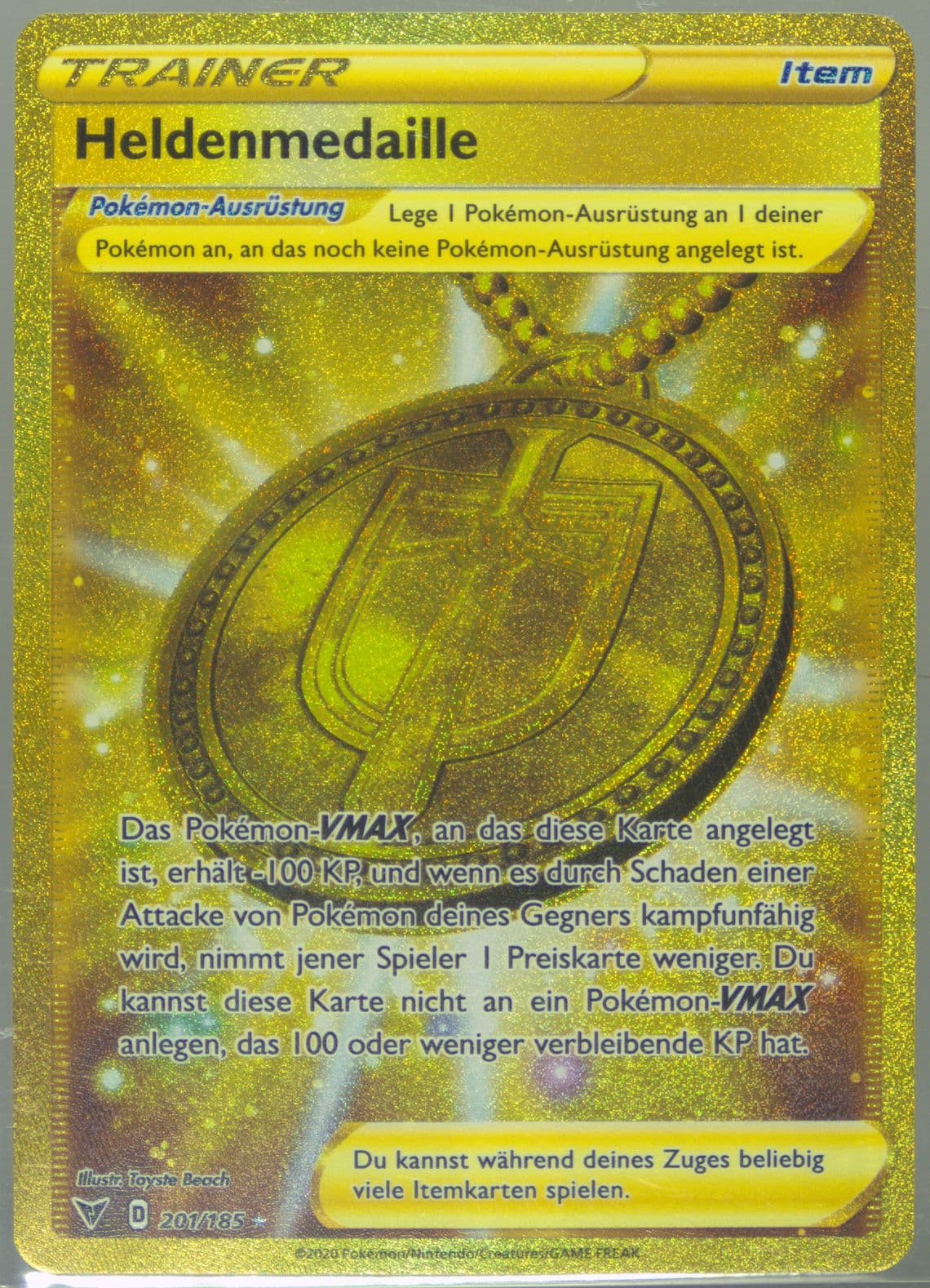 Full Art/Heldenmedaille German-Secret (201) 2020 Pokemon Sword & Shield Vivid Voltage