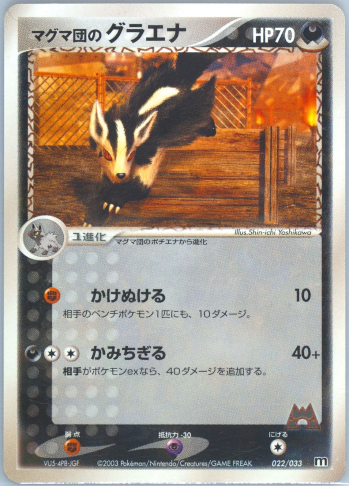 Team Magma's Mightyena (022) 2003 Pokemon Japanese Magma Deck Kit