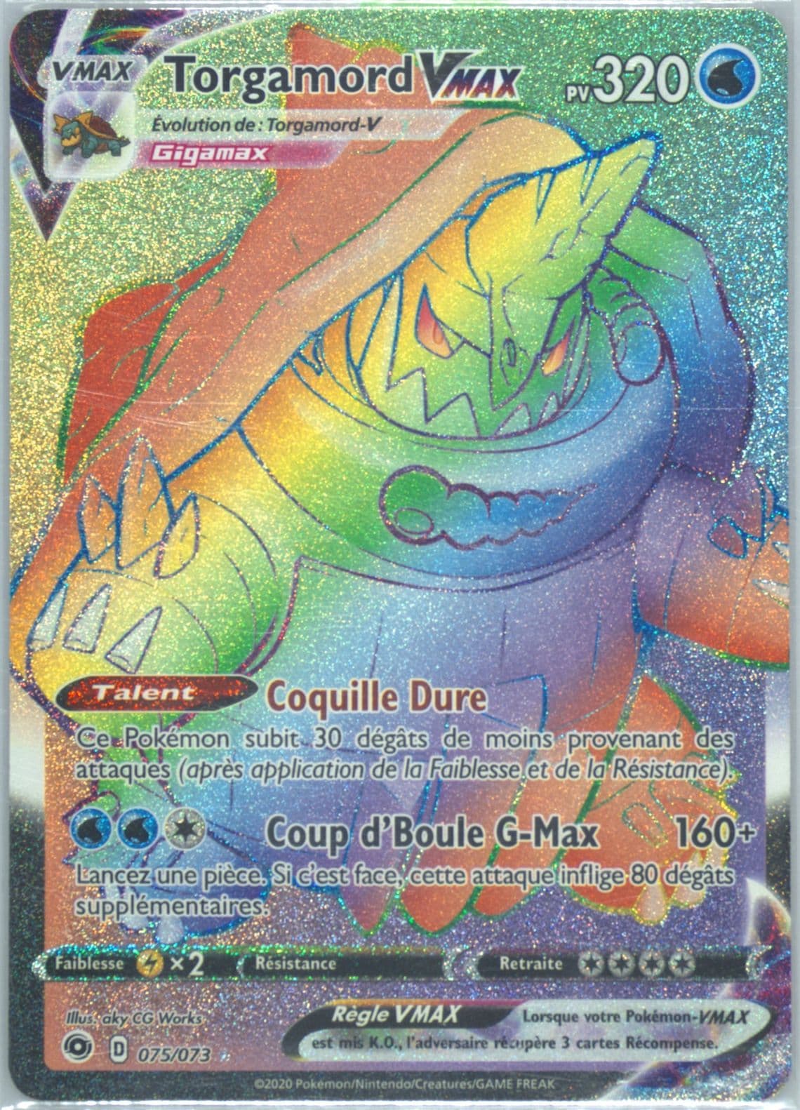 Full Art/Torgamord Vmax French-Secret (075) 2020 Pokemon Sword & Shield Champion's Path