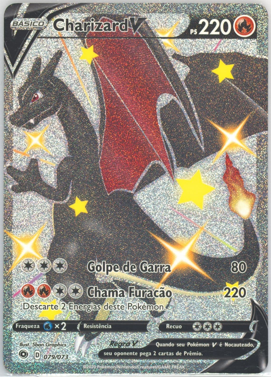 Full Art/Charizard V Portuguese-Secret (079) 2020 Pokemon Sword & Shield Champion's Path