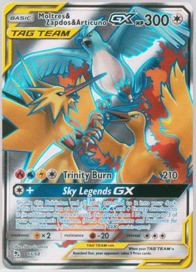 Full Art/Moltres, Zapdos E Articuno GX Italian (66) 2019 Pokemon Sun & Moon Hidden Fates