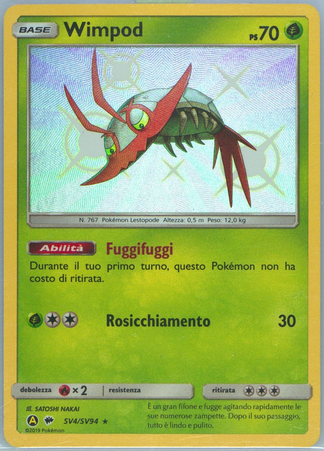 Wimpod-Holo Italian (SV4) 2019 Pokemon Sun & Moon Hidden Fates
