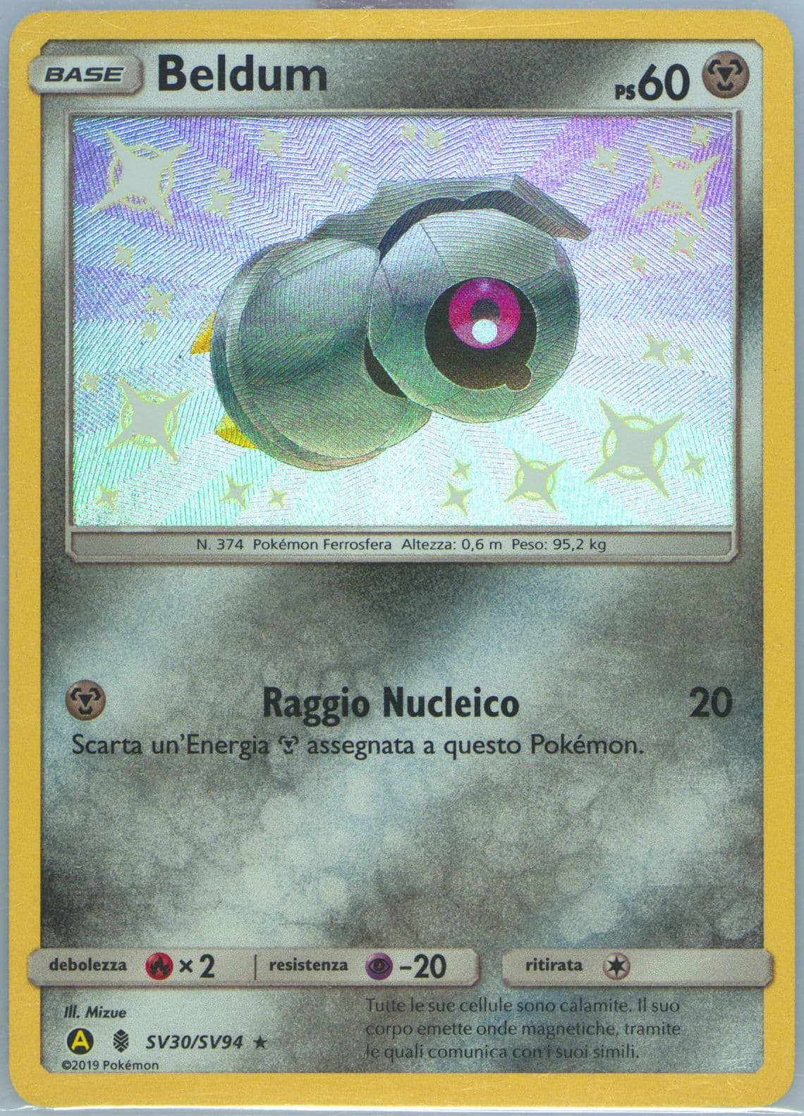 Beldum-Holo Italian (SV30) 2019 Pokemon Sun & Moon Hidden Fates