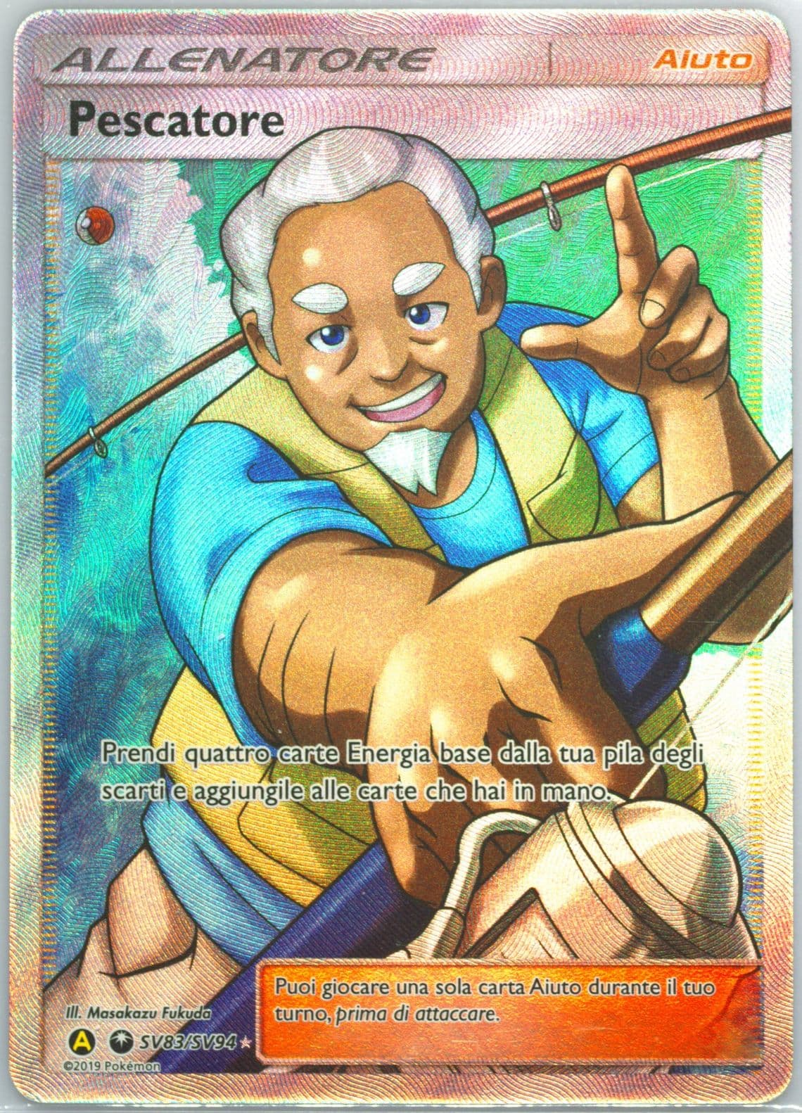 Full Art/Pescatore Italian (SV83) 2019 Pokemon Sun & Moon Hidden Fates