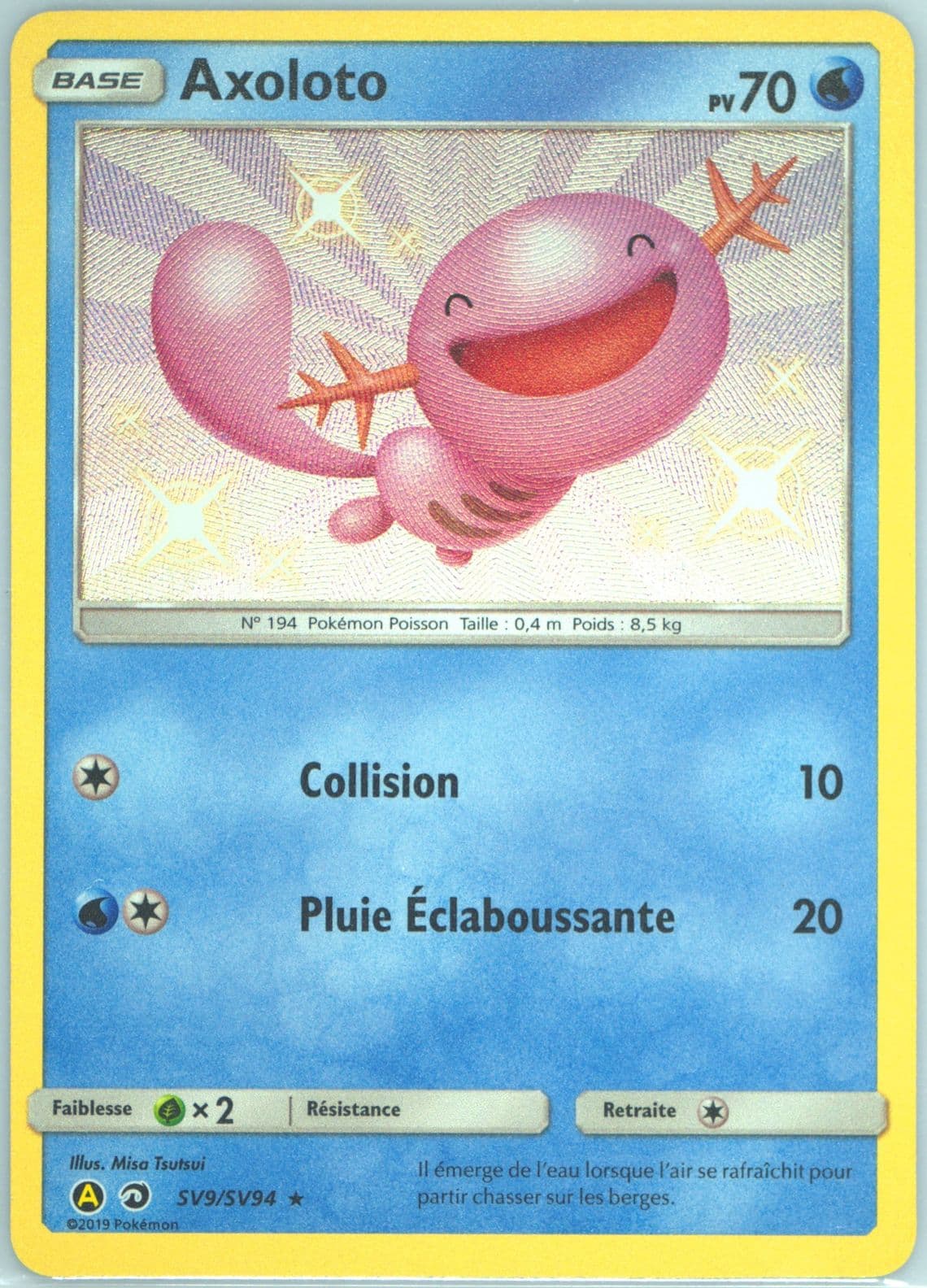 Axoloto-Holo French (SV9) 2019 Pokemon Sun & Moon Hidden Fates