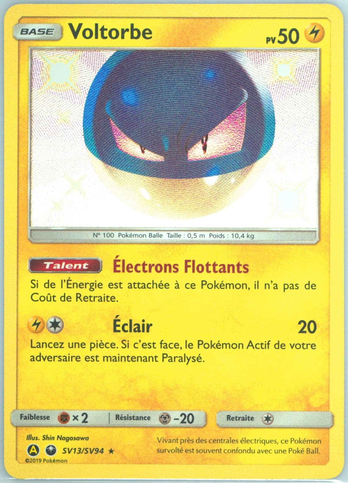 Voltorbe-Holo French (SV13) 2019 Pokemon Sun & Moon Hidden Fates