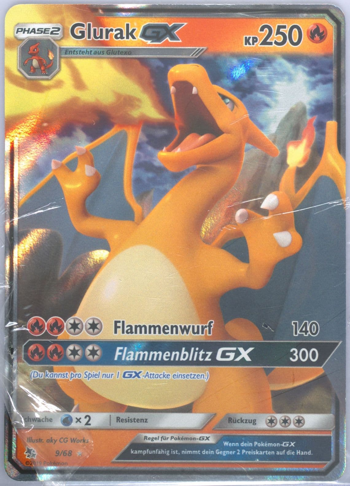 Glurak GX German (9) 2019 Pokemon Sun & Moon Hidden Fates