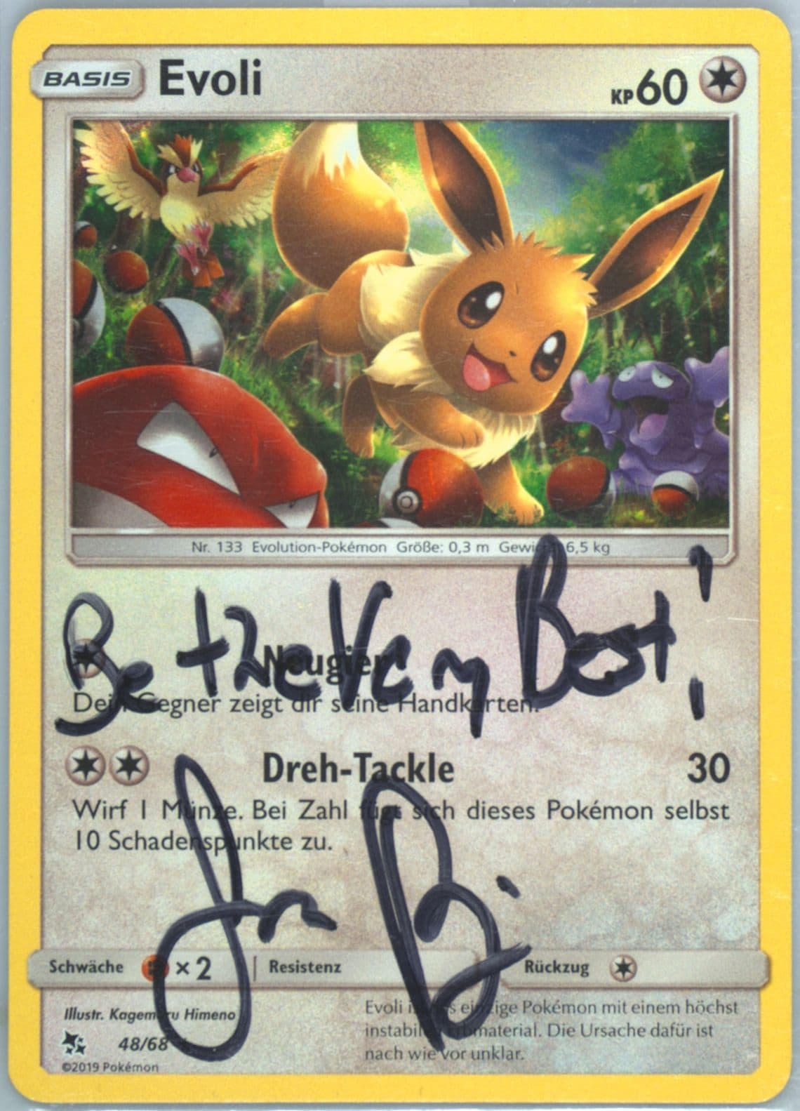 Evoli-Holo German (48) 2019 Pokemon Sun & Moon Hidden Fates