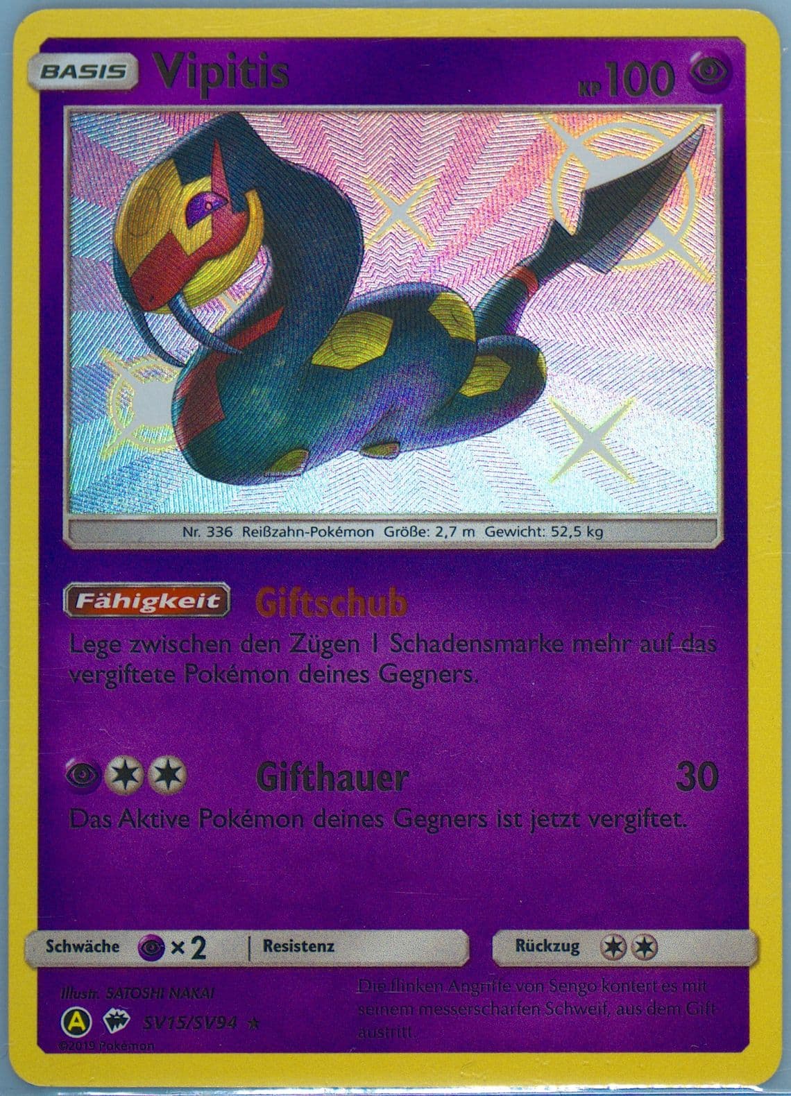 Vipitis-Holo German (SV15) 2019 Pokemon Sun & Moon Hidden Fates