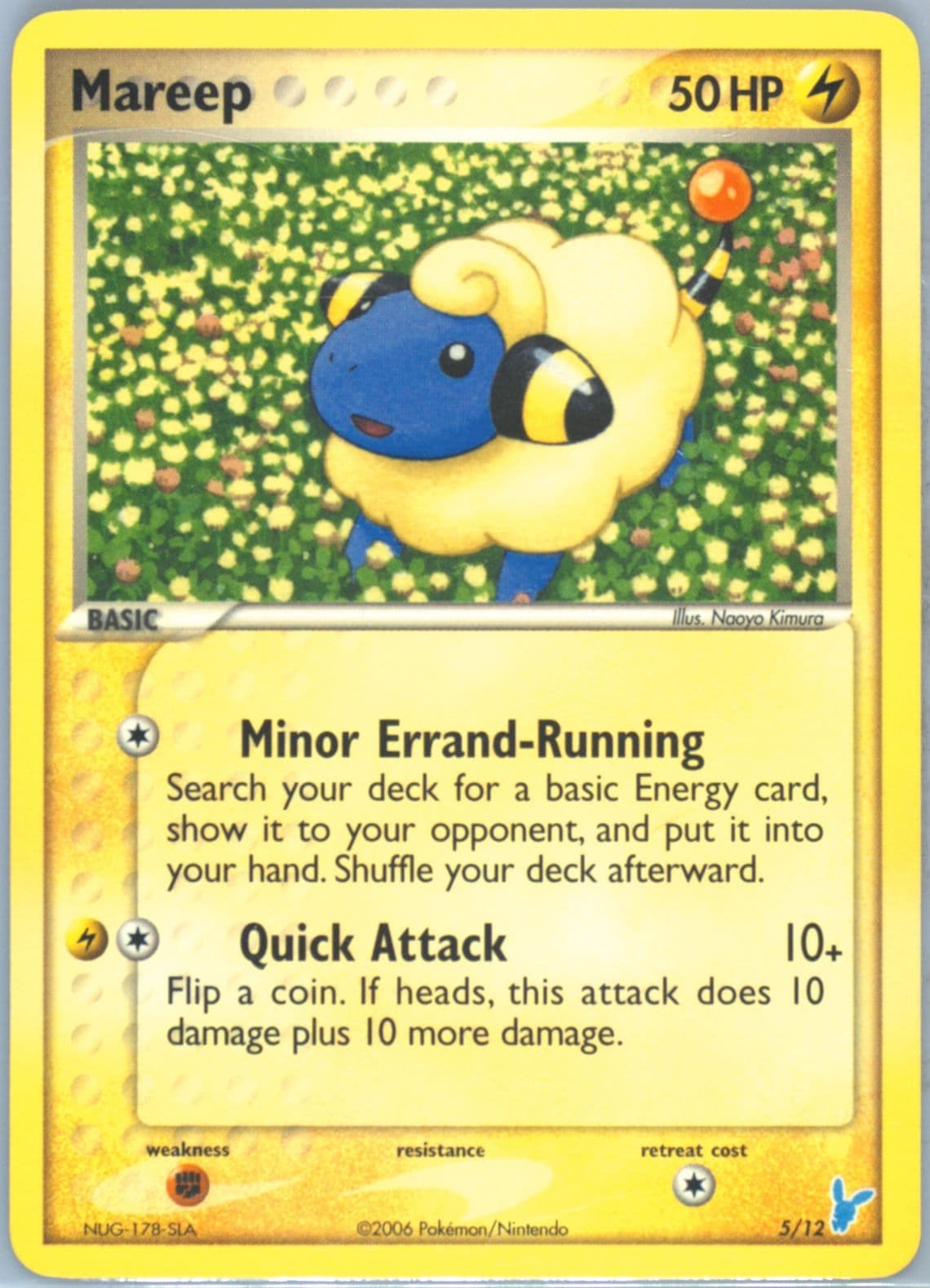 Mareep (5) 2006 Pokemon EX Trainer Kit 2 Minun Half Deck