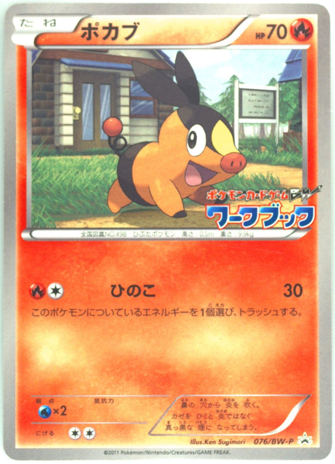 Tepig BW Workbook (76) 2011 Pokemon Japanese Black & White Promo